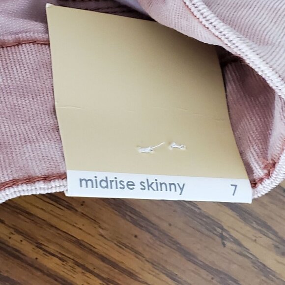 Indigo Rein Womens Color Flex Midrise Skinny Jeans Size 7 Pink Denim Blend - Picture 6 of 15